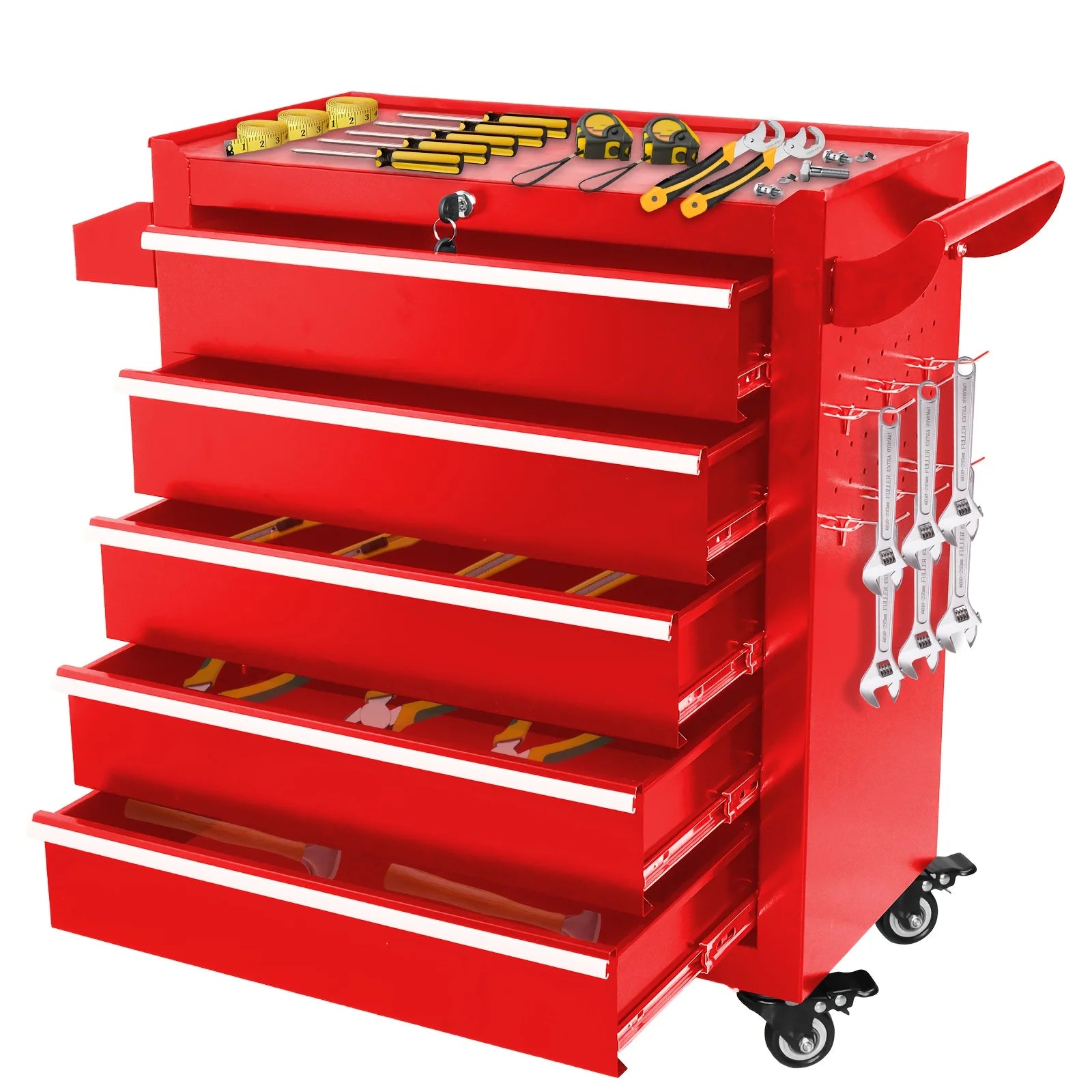 Red Metal 5-tier Tool Box